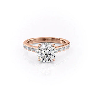 The Monica Set With A 2.5 Carat Round Lab Diamond