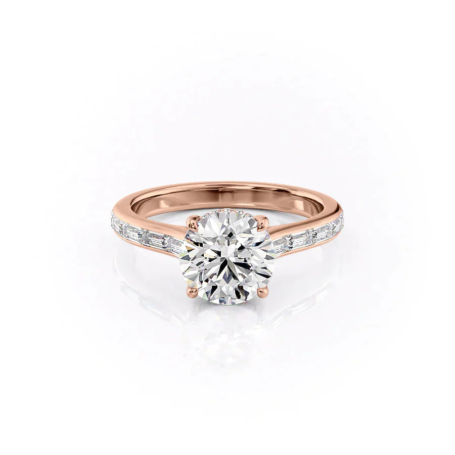 The Monica Set With A 3 Carat Round Moissanite