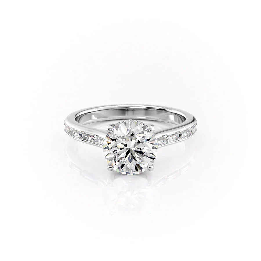 The Monica Set With A Round Moissanite