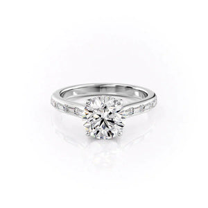 The Monica Set With A 3.5 Carat Round Moissanite