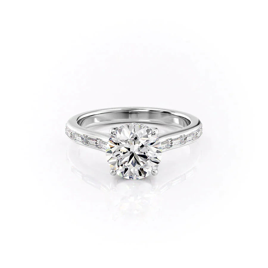 The Monica Set With A 4 Carat Round Moissanite
