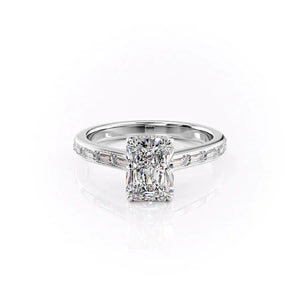 The Monica Set With A 2 Carat Radiant Moissanite