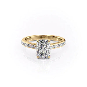 The Monica Set With A 2 Carat Radiant Lab Diamond