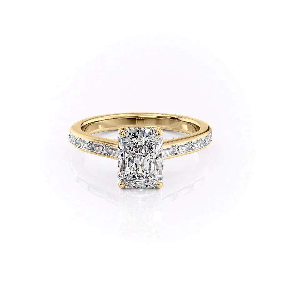 The Monica Set With A 1 Carat Radiant Lab Diamond