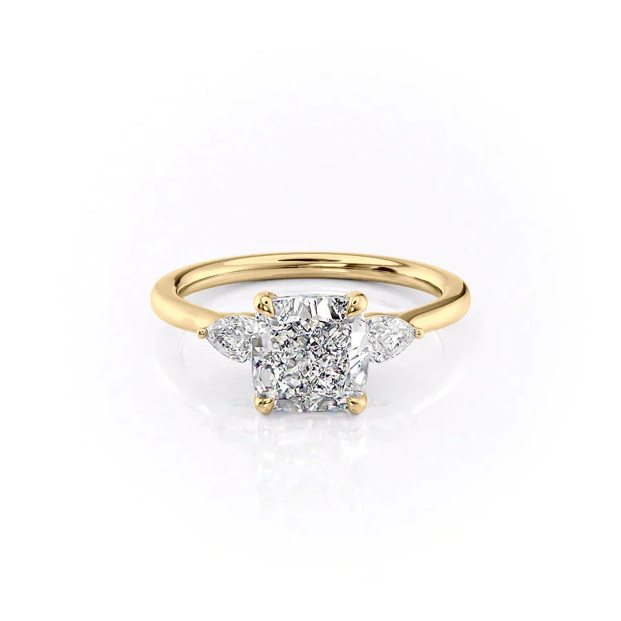 The Megan Set With A 1.5 Carat Cushion Moissanite