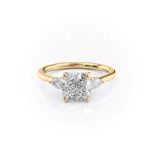 The Megan Set With A 4.5 Carat Cushion Moissanite