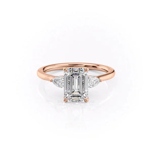 The Megan Set With A 5 Carat Emerald Moissanite