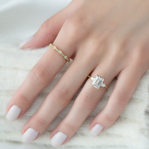 The Megan Set With A 3 Carat Emerald Lab Diamond