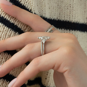 The Megan Set With A 2 Carat Marquise Lab Diamond