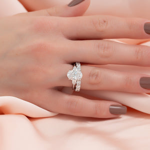 The Megan Set With A 2 Carat Oval Lab Diamond