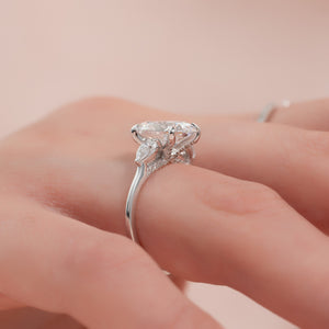 The Megan Set With A 2 Carat Oval Lab Diamond