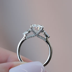 The Megan Set With A 2 Carat Oval Lab Diamond