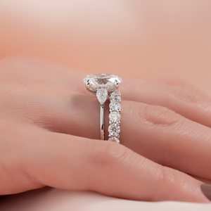 The Megan Set With A 2 Carat Oval Lab Diamond