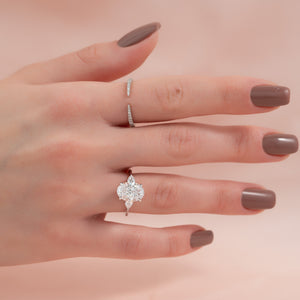 The Megan Set With A 2 Carat Oval Lab Diamond
