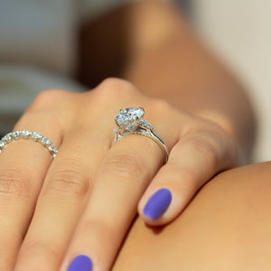 The Megan Set With A 2 Carat Round Lab Diamond