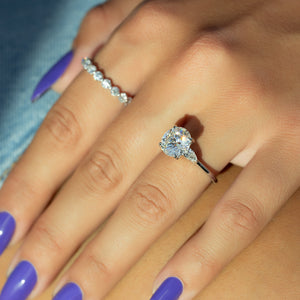 The Megan Set With A 2 Carat Round Lab Diamond