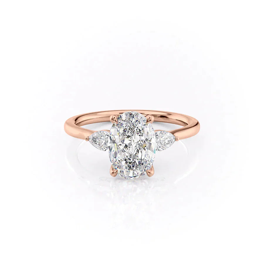 The Megan Set With A 2 Carat Oval Moissanite