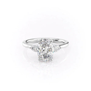 The Megan Set With A 3.5 Carat Oval Moissanite