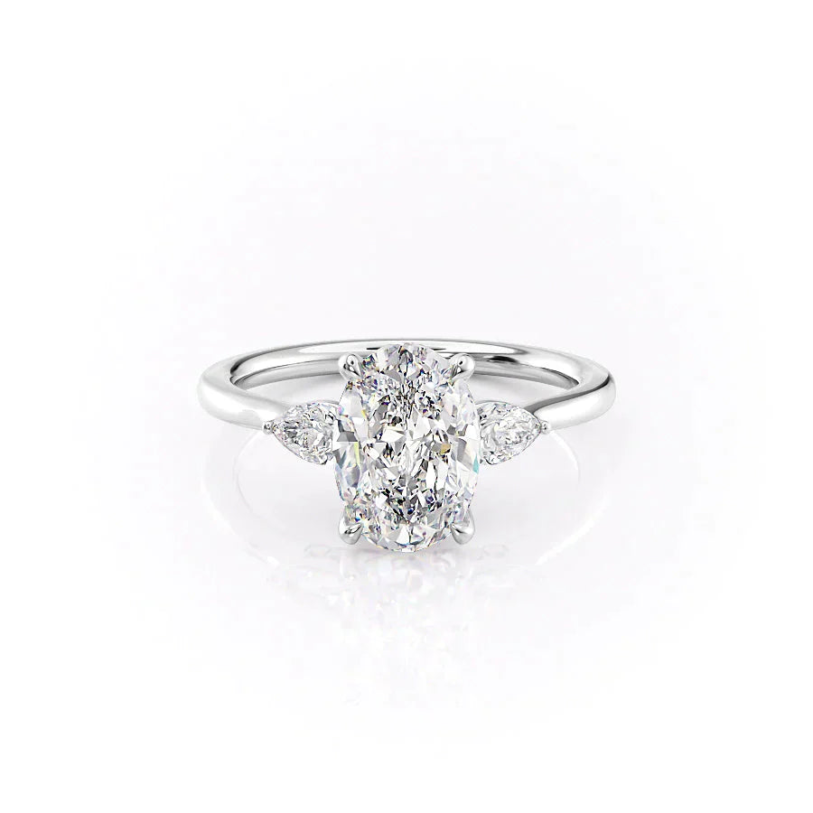 The Megan Set With A 5 Carat Oval Moissanite