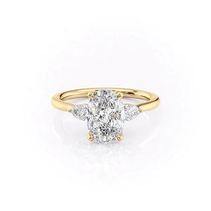 The Megan Set With A 4.5 Carat Oval Moissanite