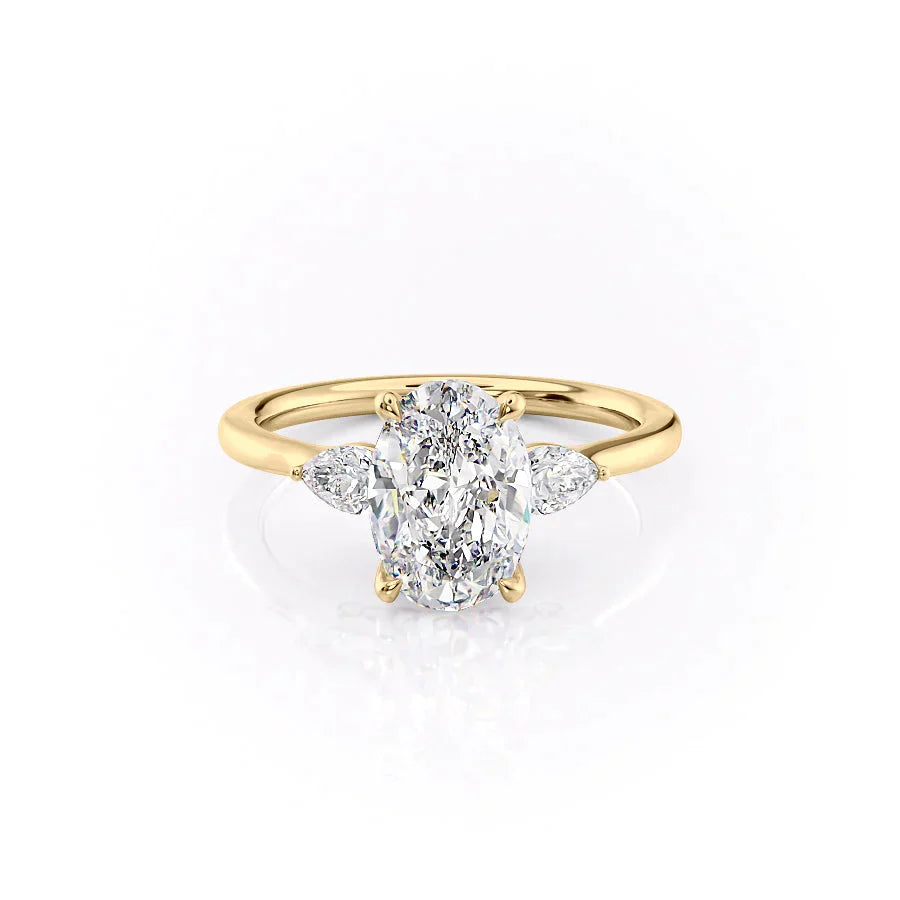 The Megan Set With A 4.5 Carat Oval Moissanite