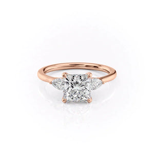 The Megan Set With A 1.5 Carat Princess Lab Diamond