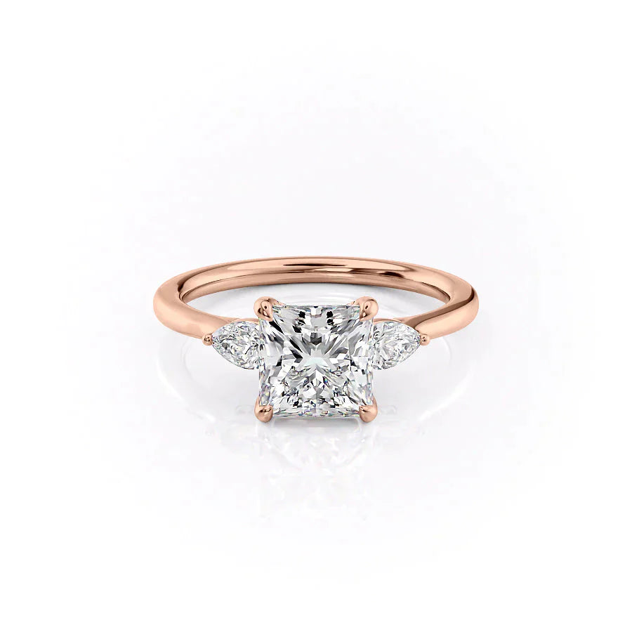 The Megan Set With A 1 Carat Princess Lab Diamond