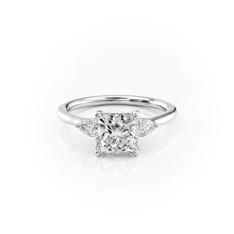 The Megan Set With A 1.5 Carat Princess Moissanite