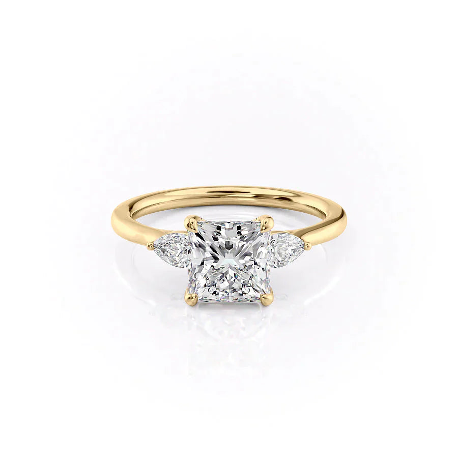 The Megan Set With A 3 Carat Princess Moissanite