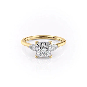 The Megan Set With A 3 Carat Princess Moissanite