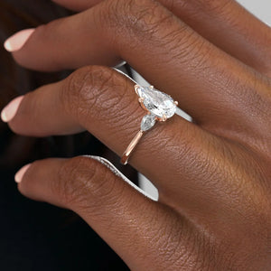 The Megan Set With A 1 Carat Pear Moissanite