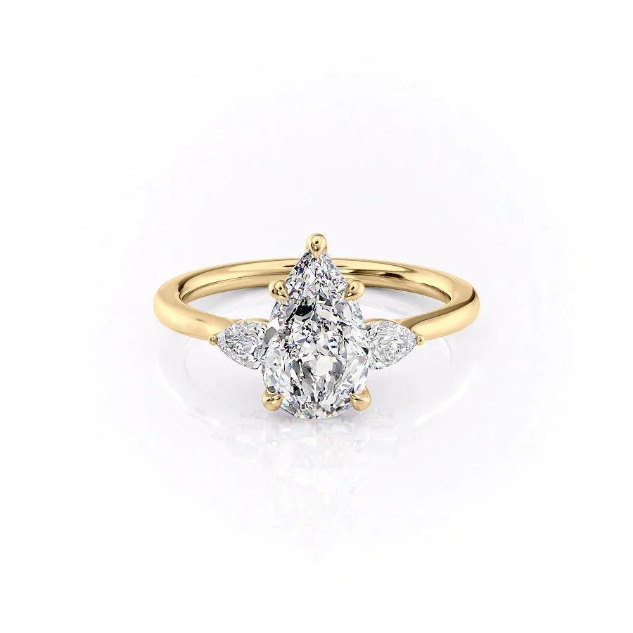 The Megan Set With A 2.5 Carat Pear Moissanite