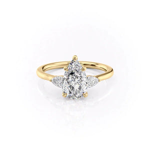 The Megan Set With A 4 Carat Pear Moissanite