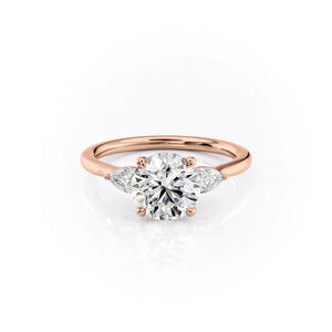 The Megan Set With A 2.5 Carat Round Moissanite