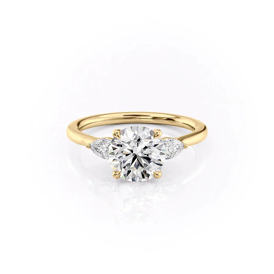 The Megan Set With A 2.5 Carat Round Lab Diamond