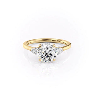 The Megan Set With A 2.5 Carat Round Lab Diamond