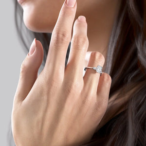 The Megan Set With A 2 Carat Radiant Moissanite