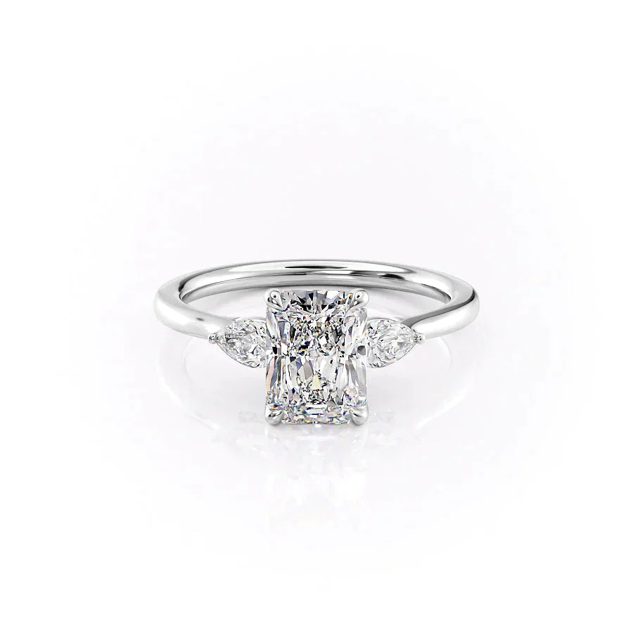 The Megan Set With A 2.5 Carat Radiant Moissanite