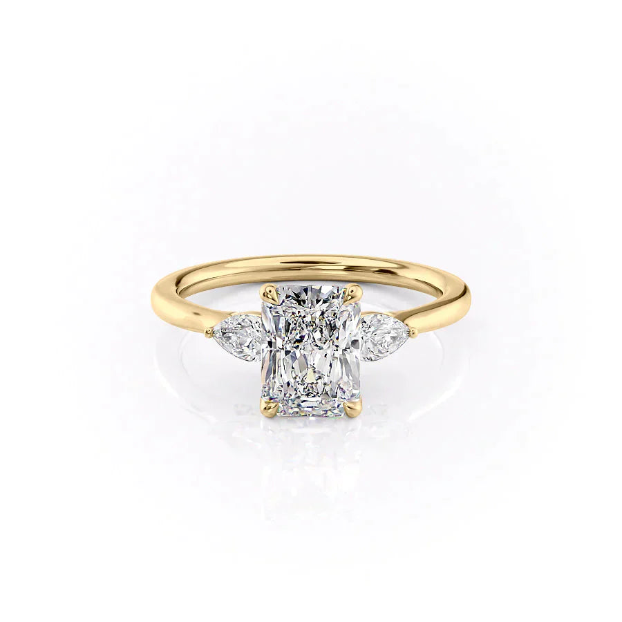 The Megan Set With A 2.5 Carat Radiant Moissanite
