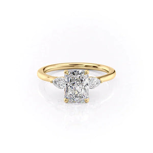The Megan Set With A 2 Carat Radiant Lab Diamond