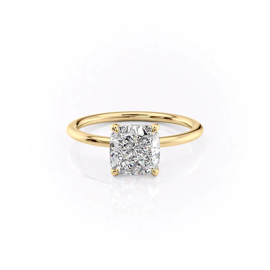 The Ashley Set With A 1 Carat Cushion Lab Diamond