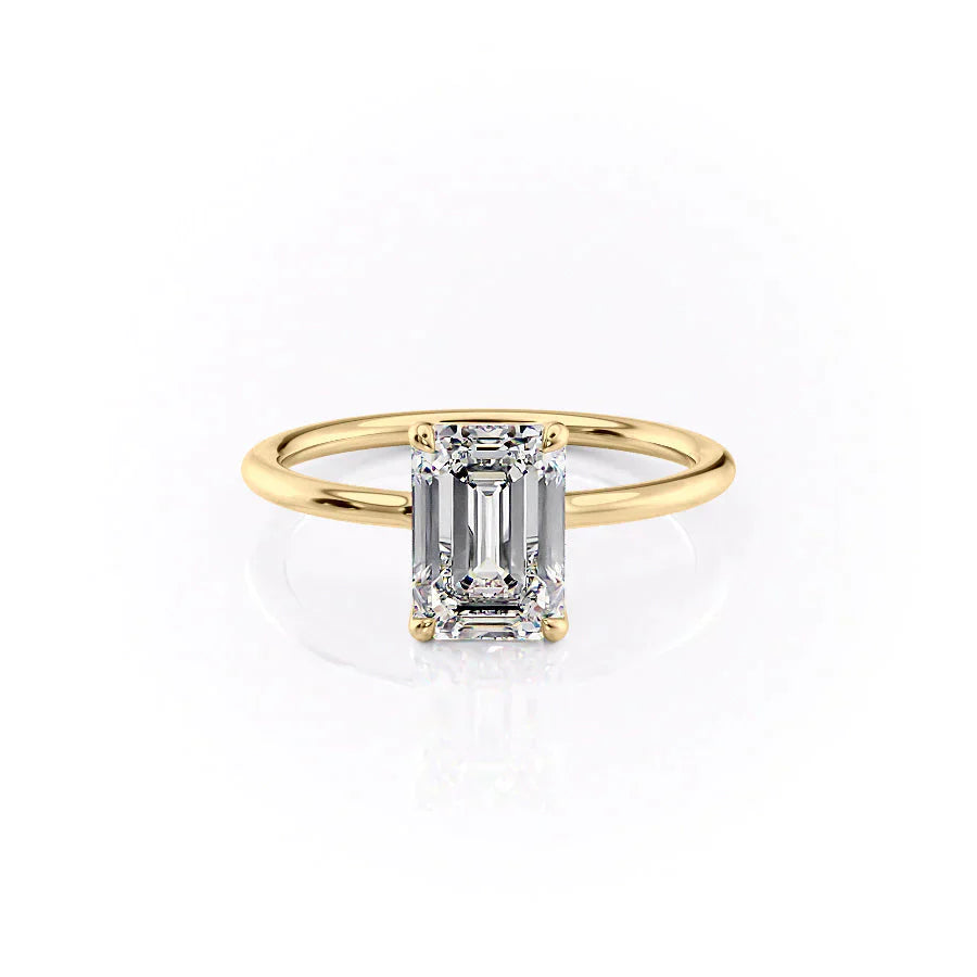 The Ashley Set With A 1 Carat Emerald Lab Diamond