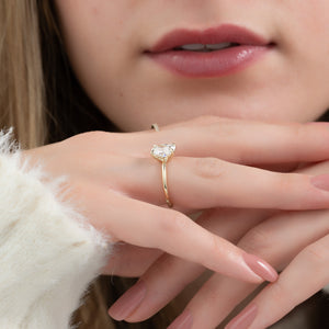 The Ashley Set With A 2.5 Carat Elongated Cushion Moissanite