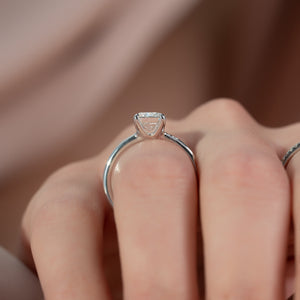 The Ashley Set With A 3 Carat Emerald Lab Diamond