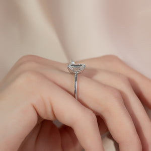 The Ashley Set With A 3 Carat Emerald Lab Diamond