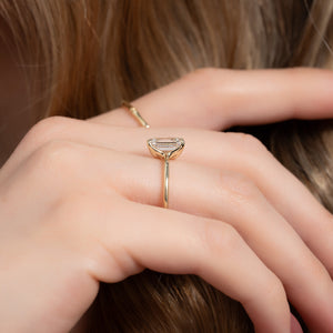 The Ashley Set With A 2 Carat Emerald Lab Diamond