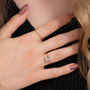 The Ashley Set With A 2 Carat Emerald Lab Diamond
