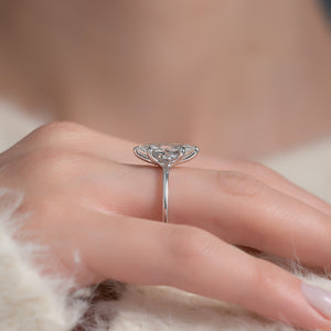 The Ashley Set With A 2 Carat Marquise Lab Diamond