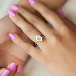 The Ashley Set With A 2 Carat Oval Lab Diamond