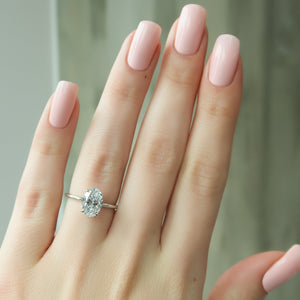 The Ashley Set With A 2 Carat Oval Lab Diamond